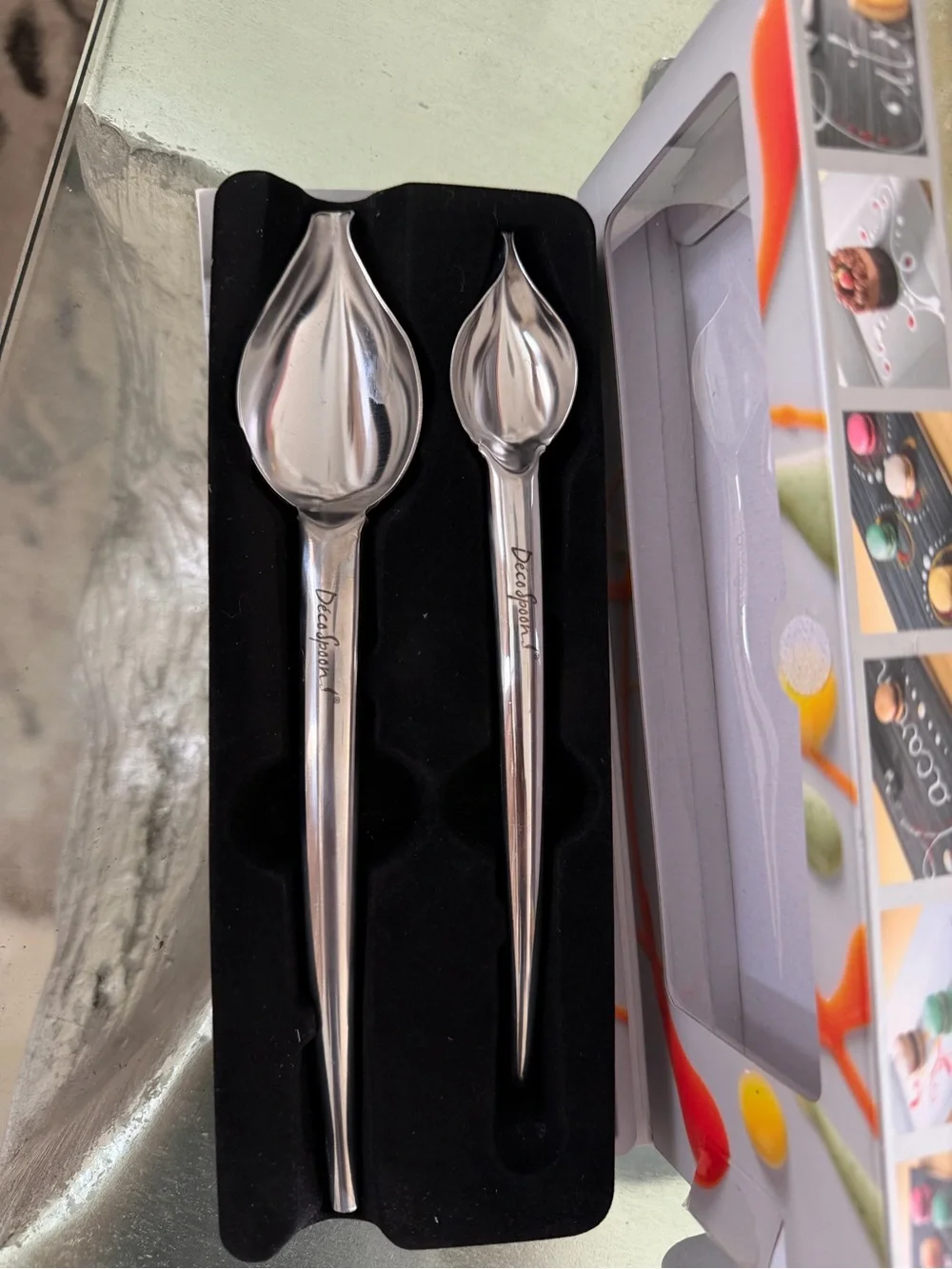 Set of 2 Quill Spoons for Cake Decorating Stainless Steel
